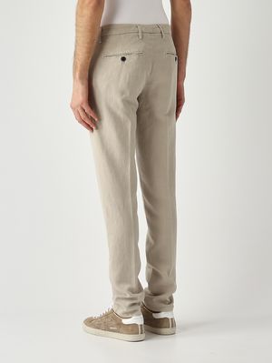 3. Pantalón de hombre Ral en mezcla de lino y algodón Levadura
