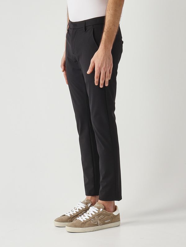 2. Herrenhose Alfredo aus technischem Stretchgewebe Schwarz Dondup up518os0112u002