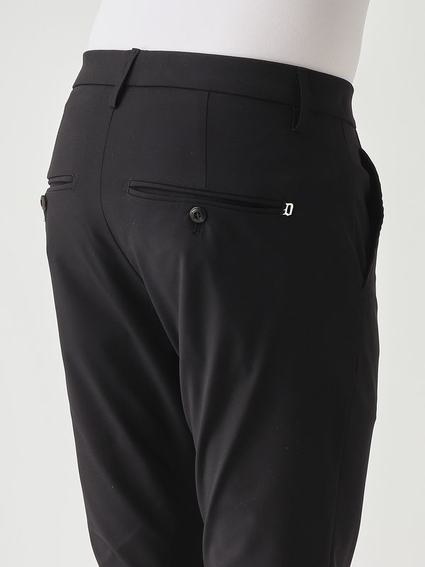 4. Herrenhose Alfredo aus technischem Stretchgewebe Schwarz Dondup up518os0112u002