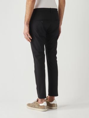 3. Herrenhose Alfredo aus technischem Stretchgewebe Schwarz