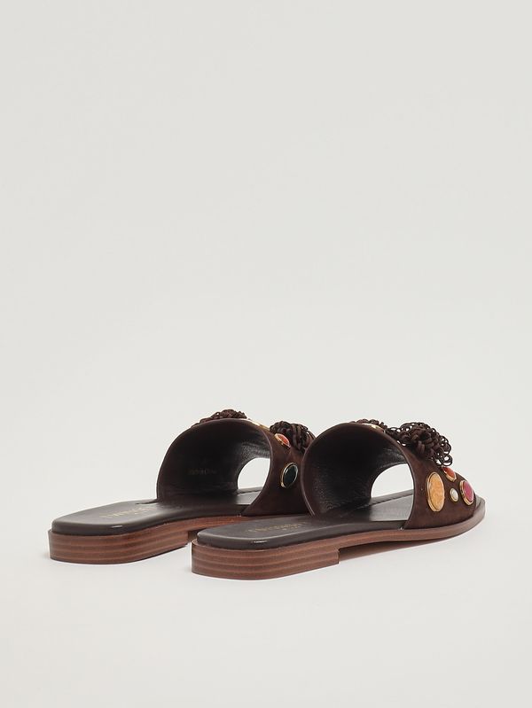 3. Sandalo donna in suede Caffè Twinset 261tgt062