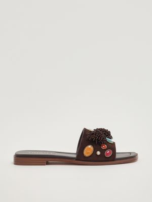 1. Sandalo donna in suede Caffè