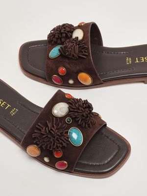 4. Sandalo donna in suede Caffè