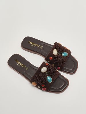 2. Sandalo donna in suede Caffè