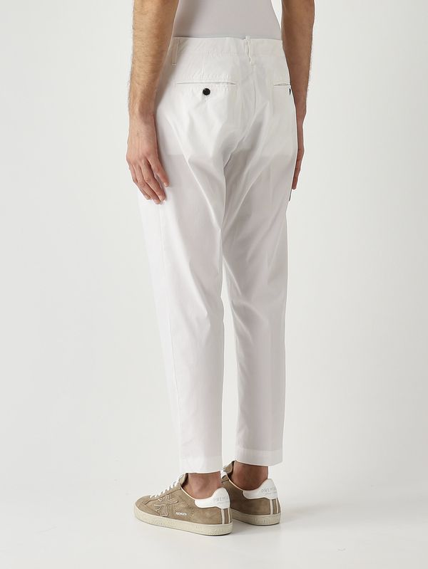 3. Pantalón de hombre Ben en mezcla de algodón elástica Blanco Dondup up630ps0020u002