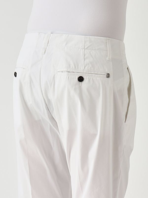 4. Pantalón de hombre Ben en mezcla de algodón elástica Blanco Dondup up630ps0020u002