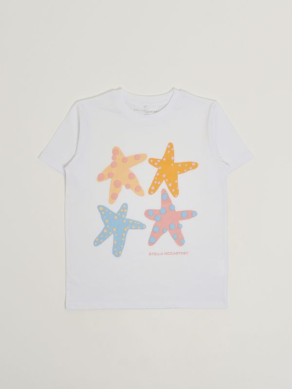 1. Girls' cotton T-shirt White Stella McCartney ty8a81z0434