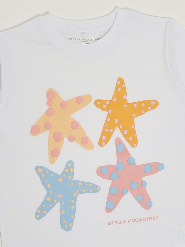 3. Girls' cotton T-shirt White Stella McCartney ty8a81z0434