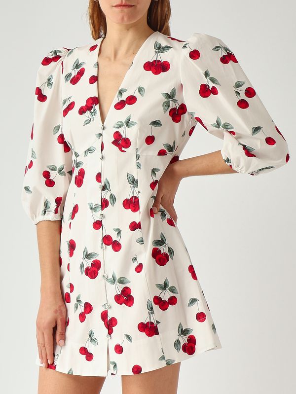 5. Robe femme en coton Blanc-Rouge Twinset 261tt2592