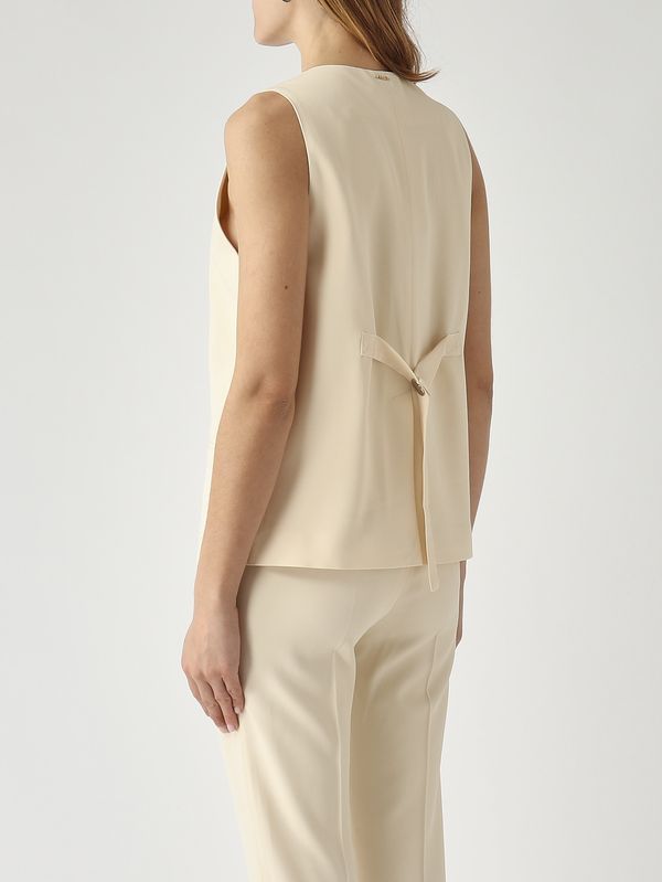 4. Gilet femme en viscose stretch Parchemin Twinset 261tp2224