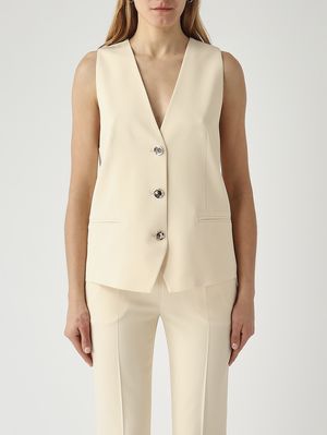 1. Gilet femme en viscose stretch Parchemin