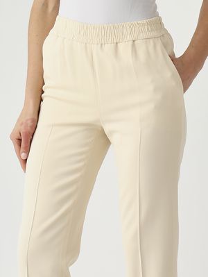 5. Pantalone donna in viscosa stretch Pergamena