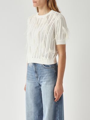 3. Maglia donna in cotone e viscosa Madreperla
