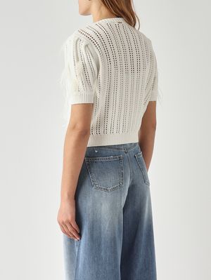 4. Maglia donna in cotone e viscosa Madreperla