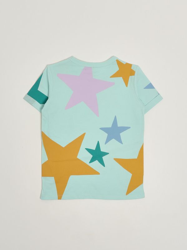 2. Girls' cotton T-shirt Sky Blue Stella McCartney ty8b11z0913