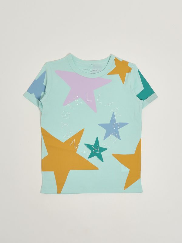 T-shirt en coton pour fille Bleu Ciel Stella McCartney
