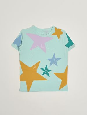 1. Girls' cotton T-shirt Sky Blue