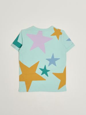 2. Girls' cotton T-shirt Sky Blue