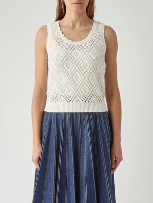 1. Women's cotton knit tank top Mother-of-pearl