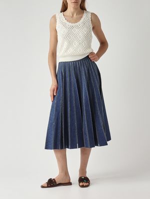 2. Women's cotton knit tank top Mother-of-pearl