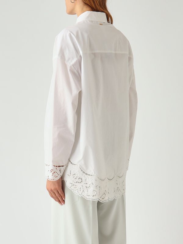 4. Camisa de mujer de algodón Blanco Óptico Twinset 261tp2430