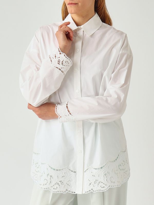 5. Camisa de mujer de algodón Blanco Óptico Twinset 261tp2430