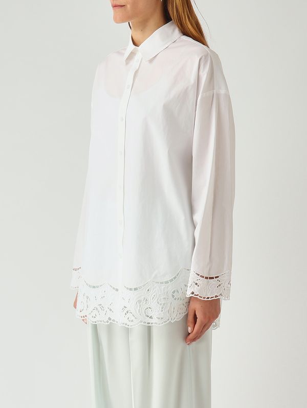 3. Camisa de mujer de algodón Blanco Óptico Twinset 261tp2430
