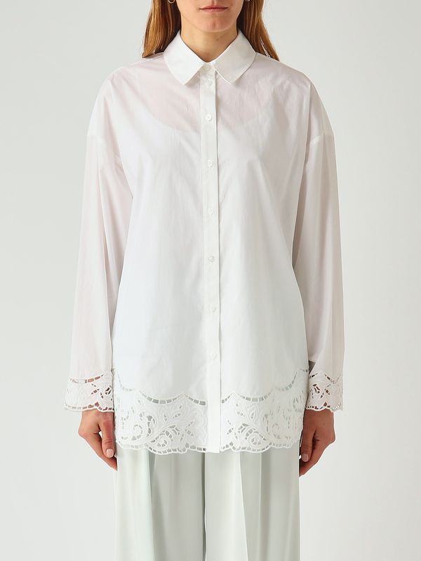 1. Camisa de mujer de algodón Blanco Óptico Twinset 261tp2430