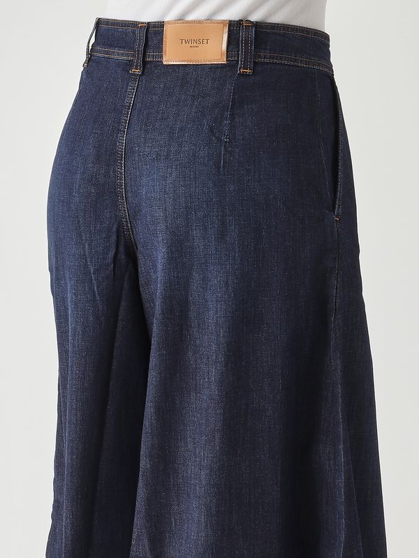 5. Damen-Jeans aus Stretch-Baumwoll-Denim Dunkler Denim Twinset 261tp2671