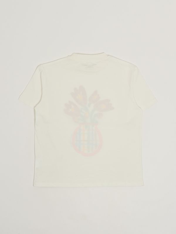 2. Camiseta de niña de algodón Marfil Stella McCartney ty8b41z0434