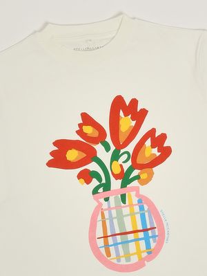 3. Camiseta de niña de algodón Marfil
