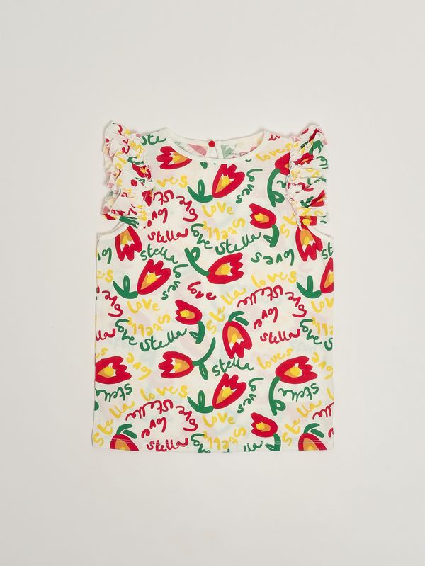 T-shirt en coton pour fille Ivoire Stella McCartney