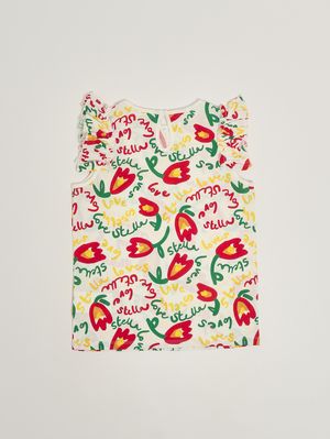 2. Camiseta de niña de algodón Marfil