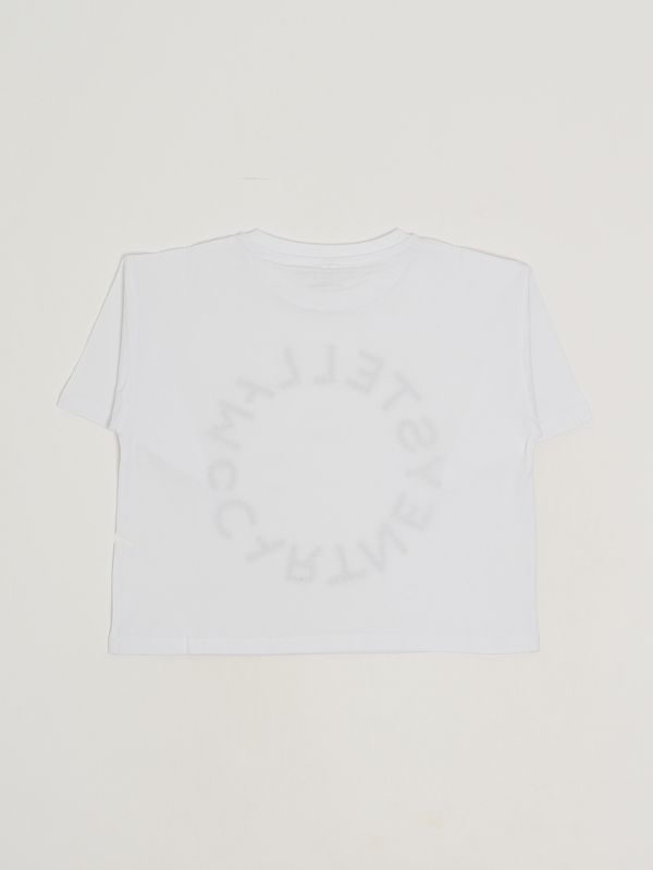 2. Mädchen-T-Shirt aus Baumwolle Weiß Stella McCartney ty8c01z0434