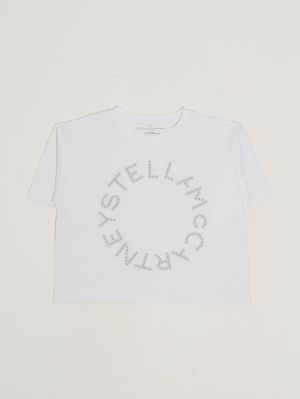 1. Mädchen-T-Shirt aus Baumwolle Weiß