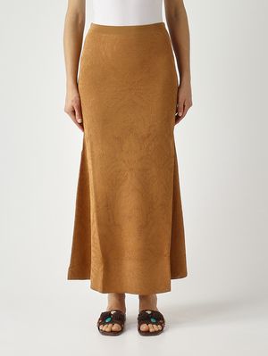 1. Gonna donna in viscosa Legno-Pesca