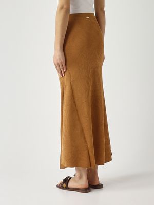 4. Gonna donna in viscosa Legno-Pesca