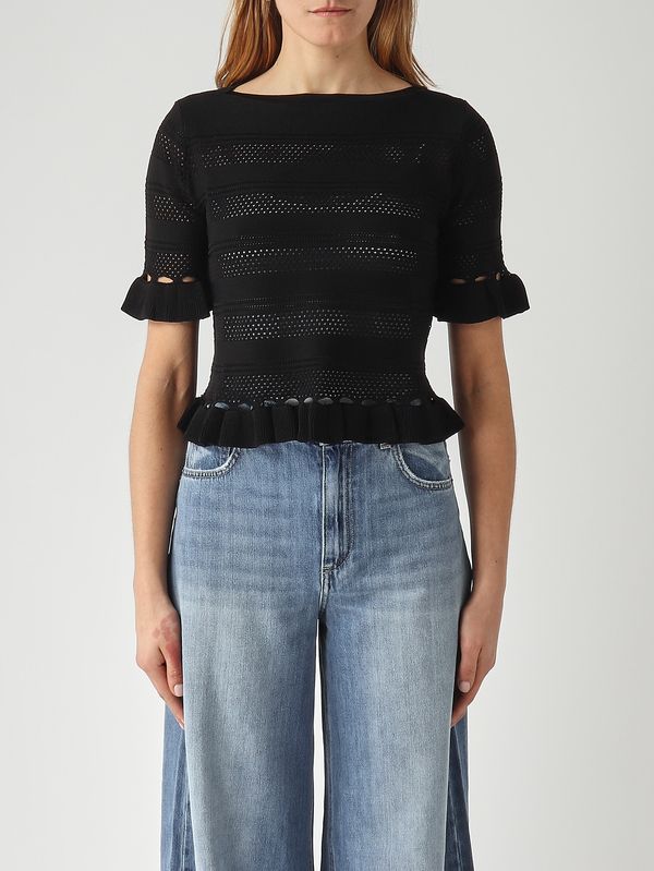 Damenpullover aus Viskosemischung Schwarz Twinset