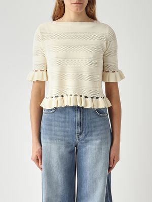 1. Jersey de mujer de mezcla de viscosa Nácar