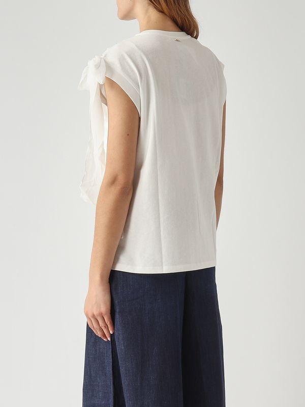 4. Camiseta de mujer de algodón Blanco Óptico Twinset 261tp2111