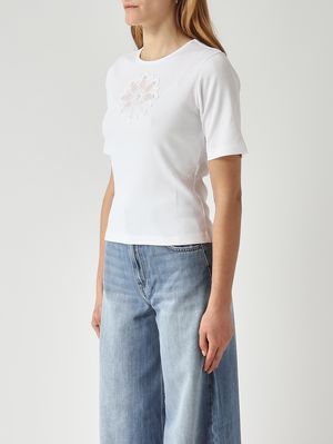 3. Damen-T-Shirt aus Baumwolle Optisches Weiß