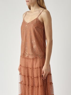 3. Top de mujer de crepé opaco Mousse de moka