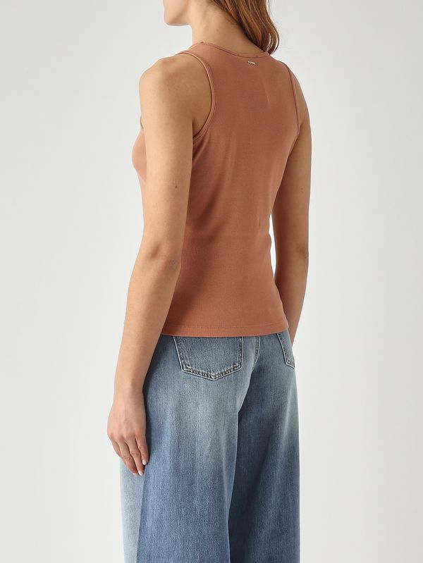 4. Débardeur femme en coton Mousse au moka Twinset 261tp2090