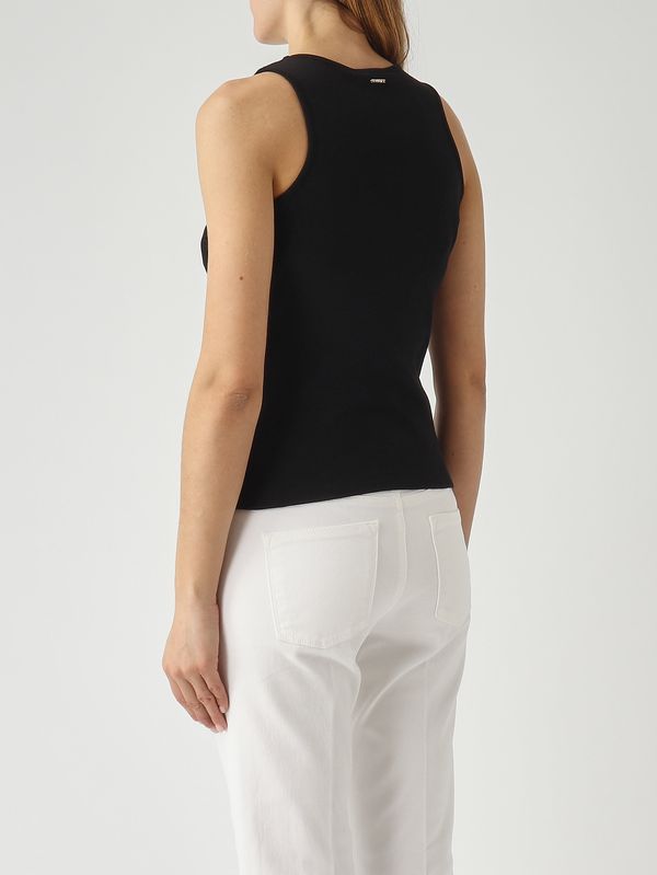 4. Camiseta de tirantes de mujer de algodón Negro Twinset 261tp2090