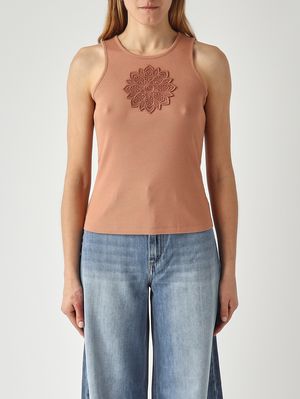1. Débardeur femme en coton Mousse au moka