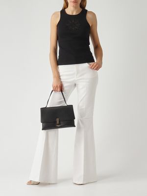 2. Camiseta de tirantes de mujer de algodón Negro