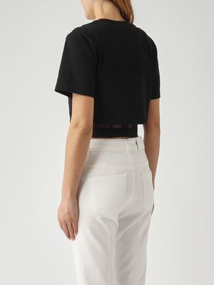 4. Damen-T-Shirt aus Baumwolle Schwarz