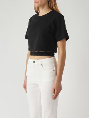 3. Damen-T-Shirt aus Baumwolle Schwarz
