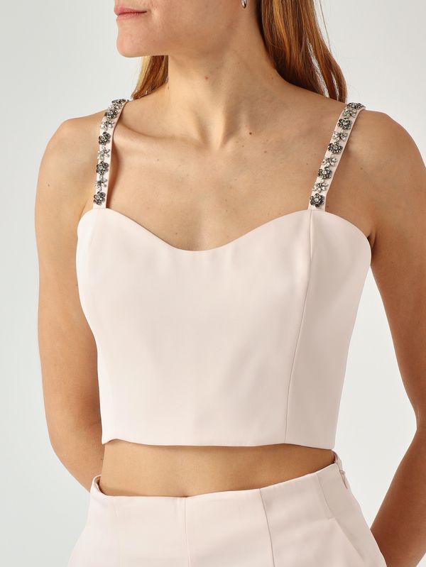 5. Damen-Top aus Duchesse-Satin Rosa Twinset 261tp2413