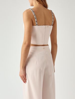 4. Damen-Top aus Duchesse-Satin Rosa